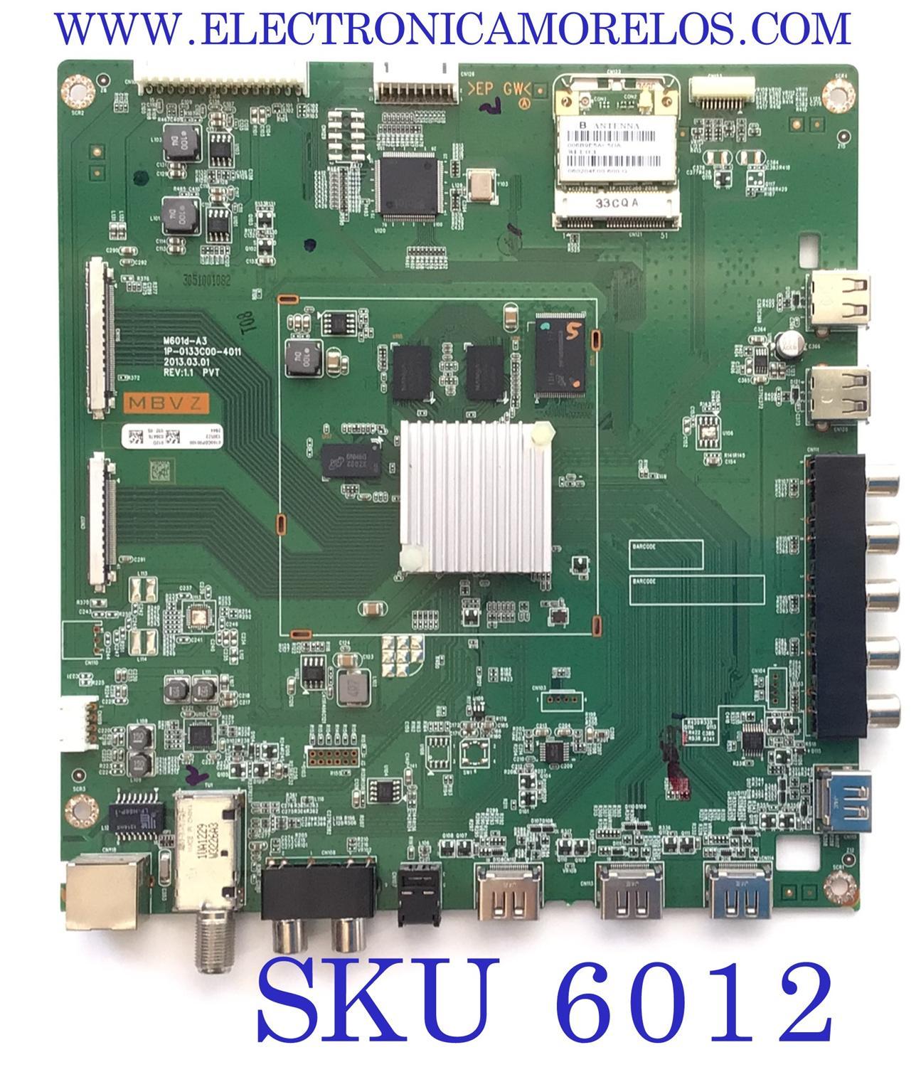 MAIN PARA SMART TV VIZIO / NUMERO DE PARTE 0160C0P00100 / 1P-0133C00-4011 / 0160C0P00100 012 / 130522 / PANEL JE695D3LB3N / MODELO M601D-A3 LFTROWA